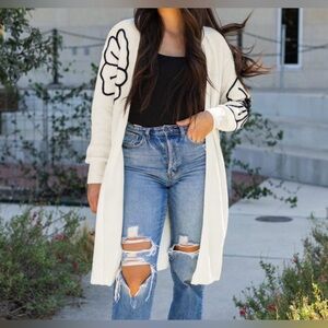 Women's Cream Cardigan Sweater
